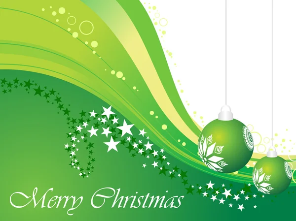 Arrière-plan avec boule de Noël décorée — Image vectorielle