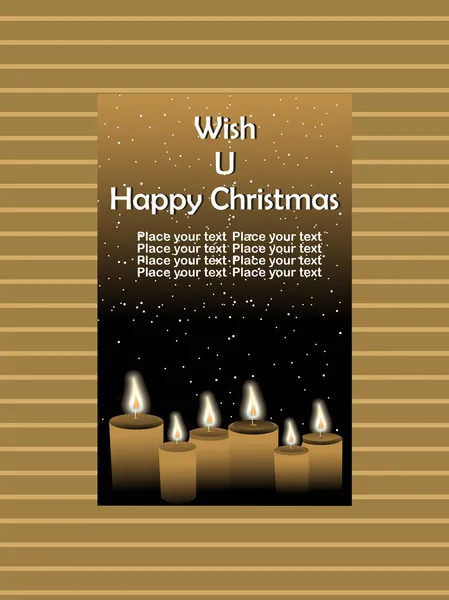 Wish u happy christmas background — Stock Vector
