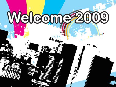 Wallpaper, year 2009 clipart