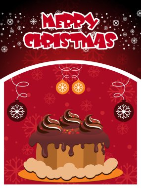 Background with chocolate cake clipart