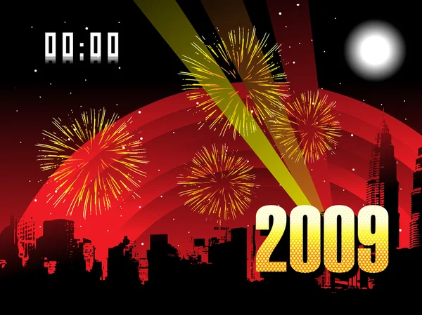 Fond d'écran, année 2009 fond — Image vectorielle