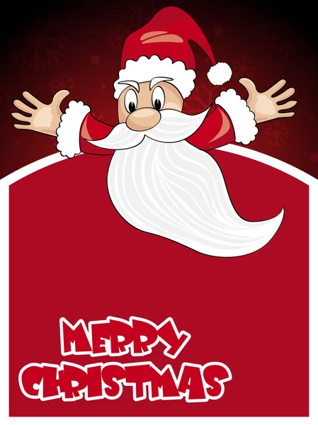サンタさんとクリスマス背景をマルーンします。 — ストックベクタ