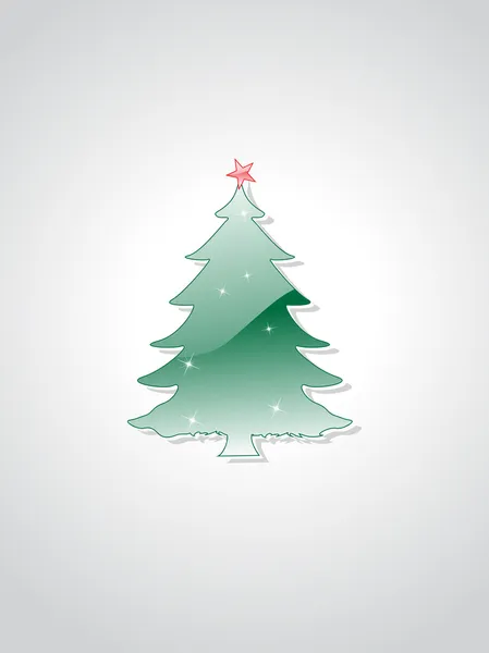 Árbol de Navidad aislado sobre fondo — Archivo Imágenes Vectoriales