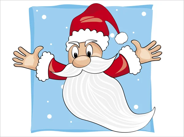 Background with flying santa claus — Stock Photo, Image