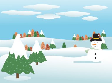 Winter background, illustration clipart