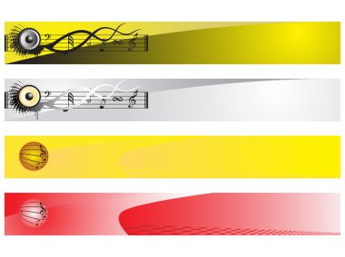 Musical series website banner clipart