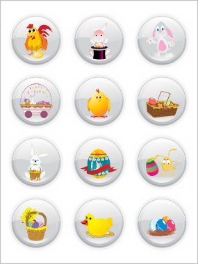 Icons for easter day clipart