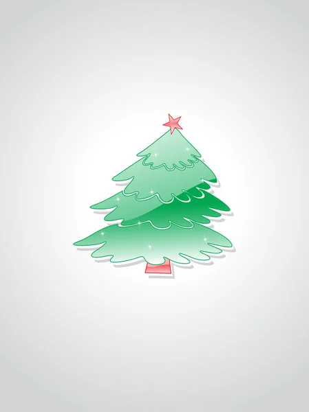 Arrière-plan avec arbre de Noël isolé — Image vectorielle