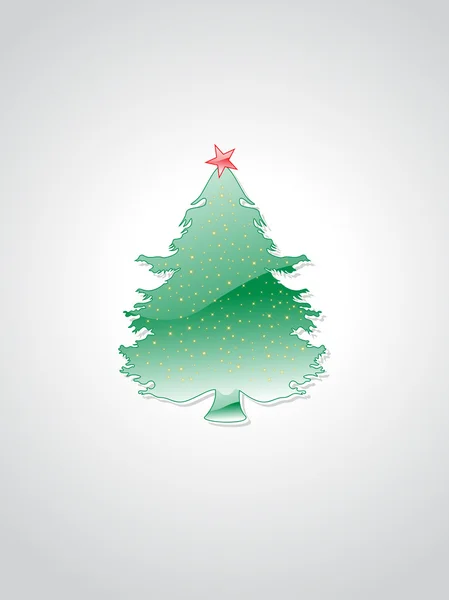 Background with isolated xmas tree — Stock Vector