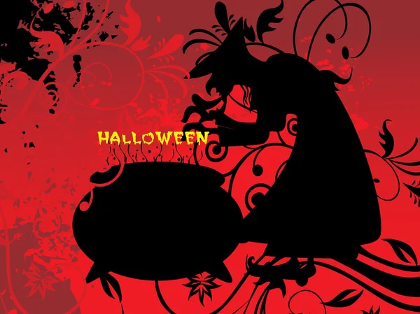Halloween bakgrund, illustration — Stock vektor