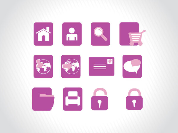 Web small symbols, purple