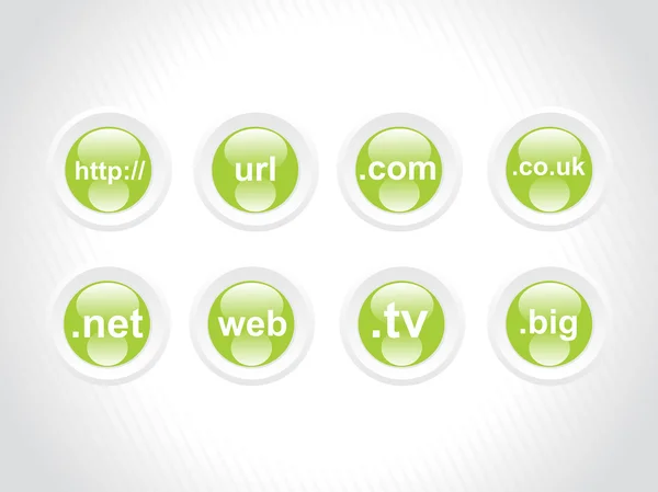 Web 2.0 icona verde — Vettoriale Stock