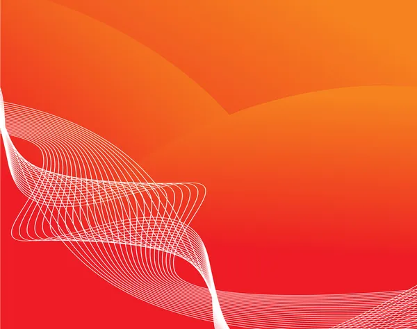 Wave raster på orange bakgrund — Stock vektor