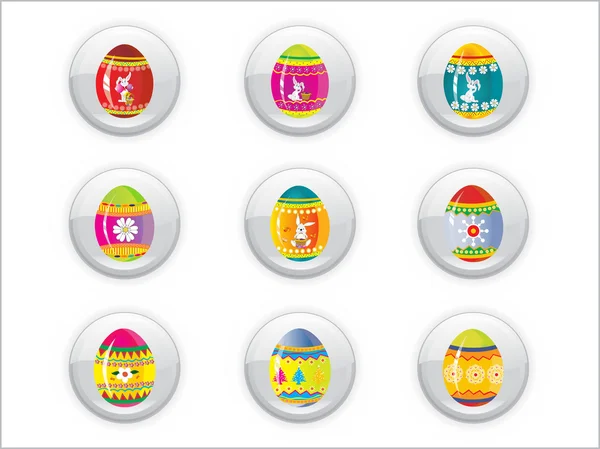 Arrière-plan avec boutons jour de Pâques — Image vectorielle
