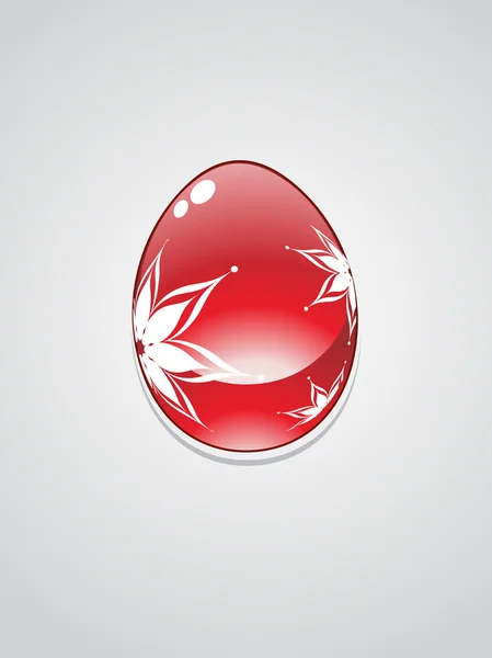 Векторное изолированное глянцевое пасхальное яйцо — стоковый вектор