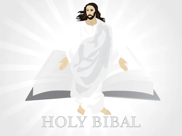 Holly bibal with jesus christ — Stock Vector