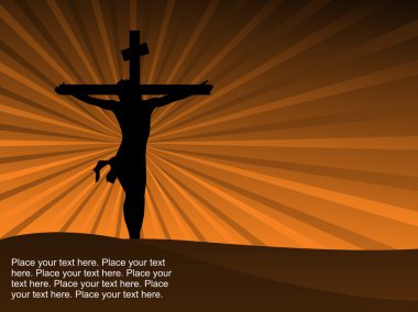 Isolated jesus on cross clipart