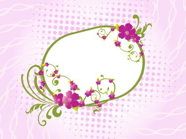 Dotted background with stylish frame clipart