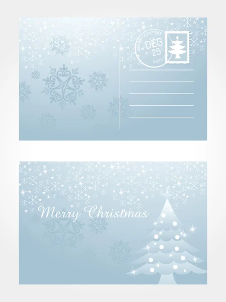 Carte postale isolée vectorielle pour le jour de Noël — Image vectorielle