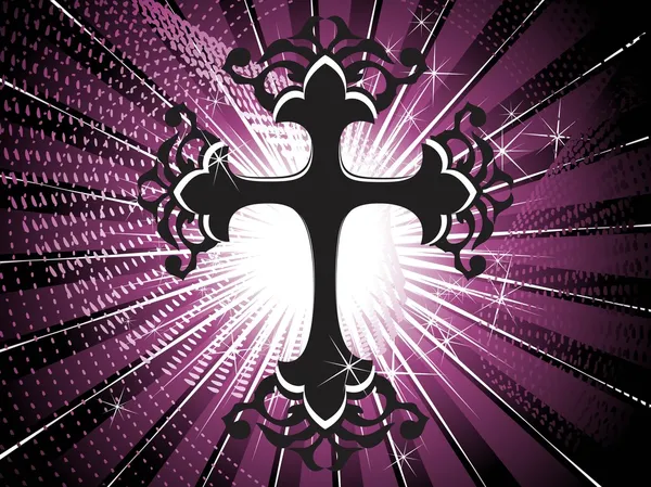 Hintergrund mit isoliertem Kreuz — Stockvektor