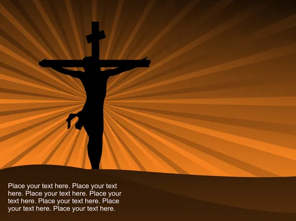 Gesù isolato sulla croce — Vettoriale Stock