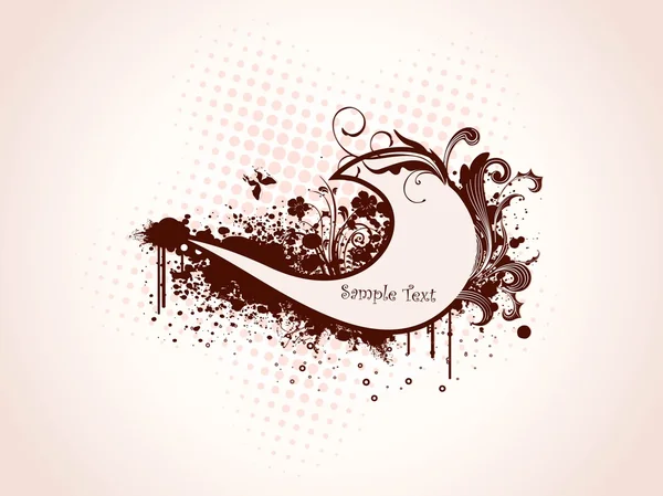 Grungy bannière motif floral — Image vectorielle