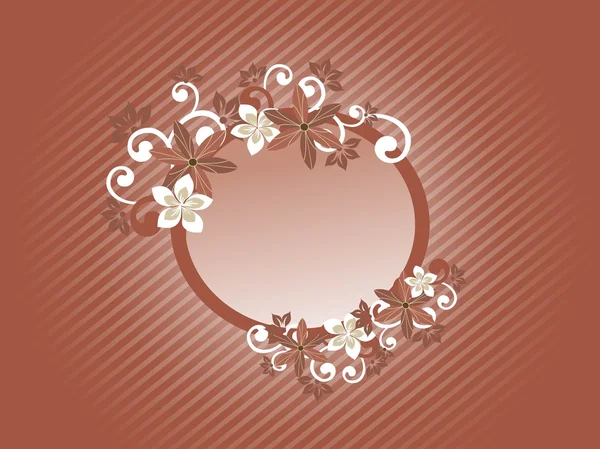 花のフレームとのベクトルの背景 — ストックベクタ