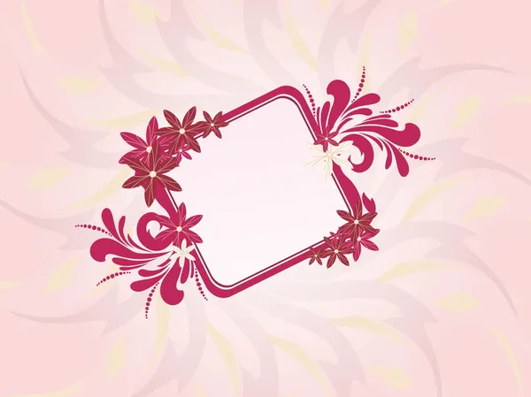 Naadloze achtergrond met florale frame — Stockvector