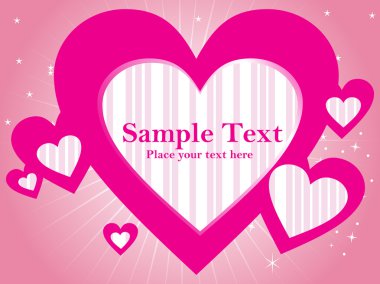 Romantic pink love illustration clipart