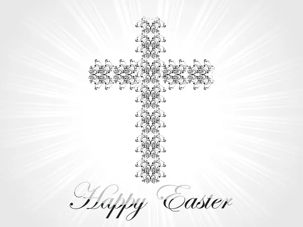 Belle croix motif orné — Image vectorielle