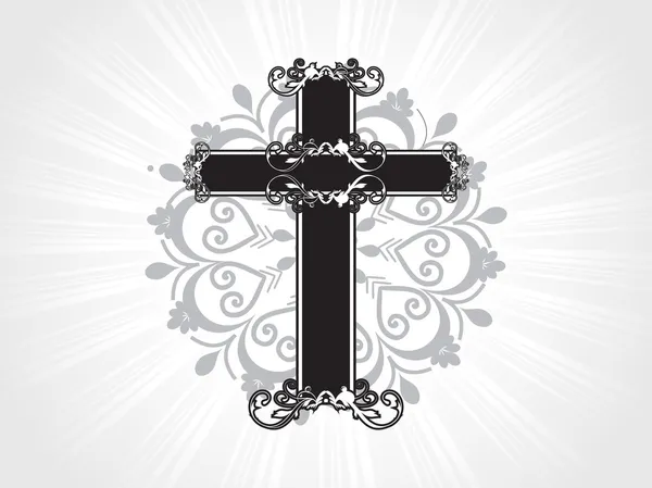 Векторний художній дизайнерський хрест — стоковий вектор