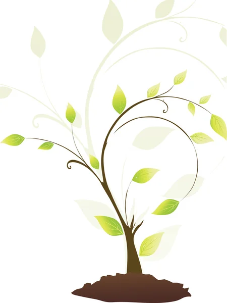 Petit vecteur végétal vert — Image vectorielle