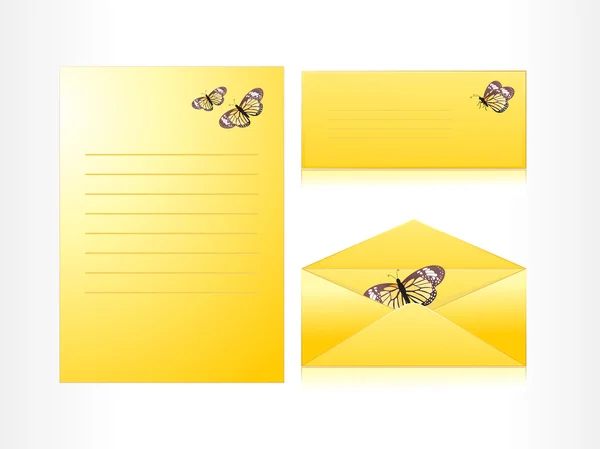 Letter en envelop met header — Stockvector