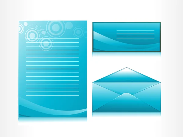 Cabeça de carta e envelope — Vetor de Stock