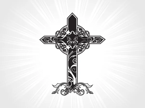 Modello celtico croce isolata — Vettoriale Stock