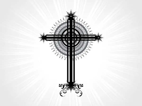 Vector geïsoleerd christelijke kruis — Stockvector