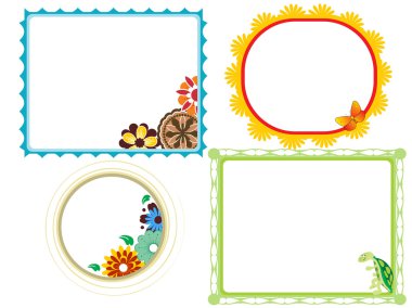 Set of funny decorative frames clipart