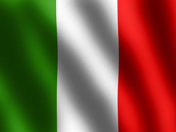 Флаг Италии с эффектом размахивания — стоковое фото