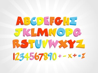 Background with letters and numbers clipart