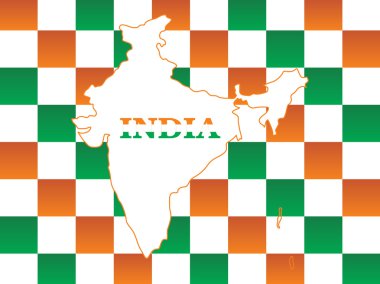 Indian map with background clipart