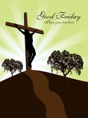 Greeting card for good friday clipart