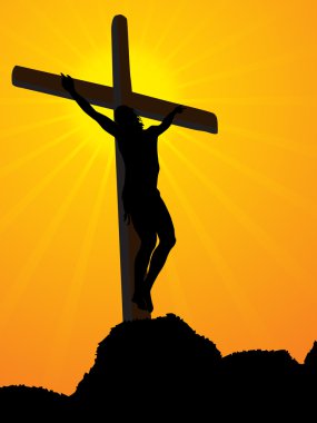 Background with jesus in cross clipart