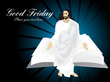 Background with bible, jesus clipart