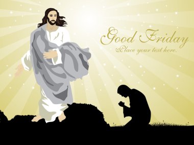 Background with praying to god clipart