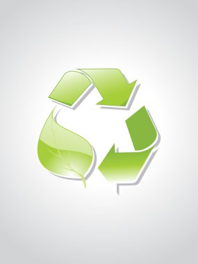 Illustration of recycling symbol clipart