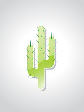 Background with cactus tree clipart