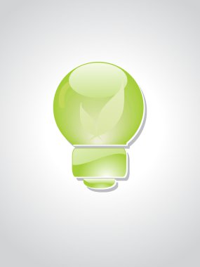 Background with ecological bulb clipart