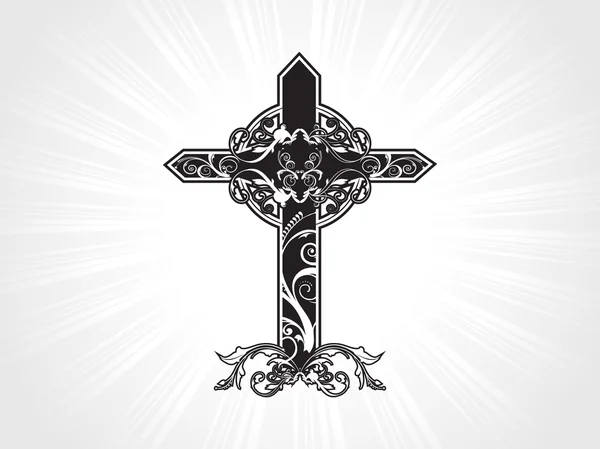 Modèle celtique croix isolée — Image vectorielle