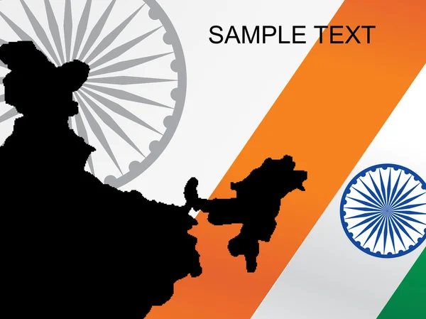 stock vector Isolated on indian flag vector