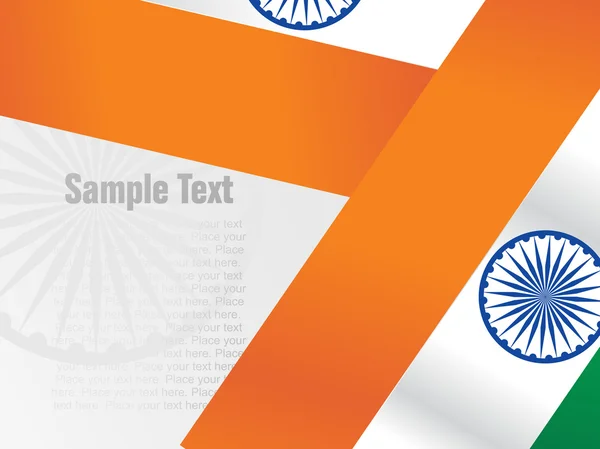 Na białym tle z flagi Indii wektor — Wektor stockowy